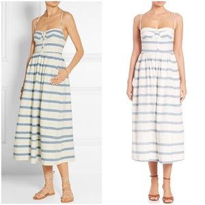 MARA HOFFMAN Novelty Stripe Bustier Midi Dress
